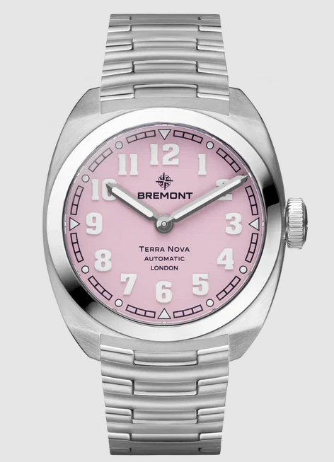 Best Bremont Terra Nova 38 Pink tn38-nd-ss-pk-b Replica Watch